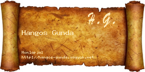 Hangos Gunda névjegykártya